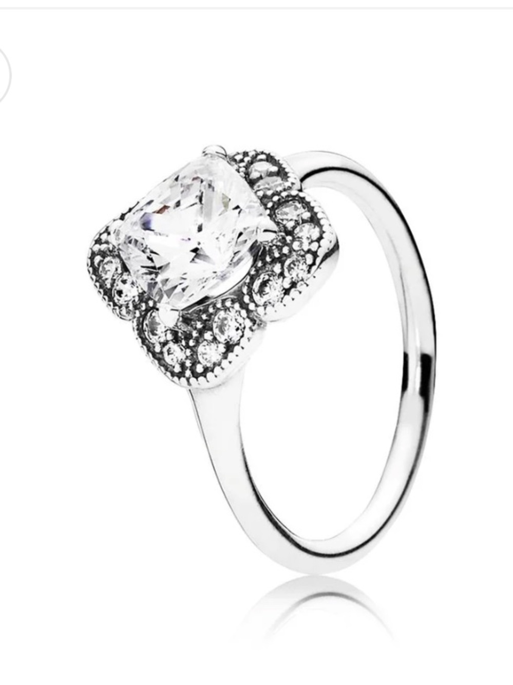 Pandora Crystallized Floral fancy Ring-size 6, retired style - Picture 3 of 9